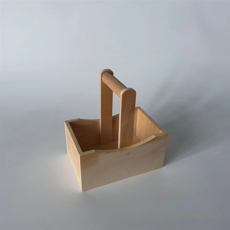 Poplar Plywood Basket With Handle